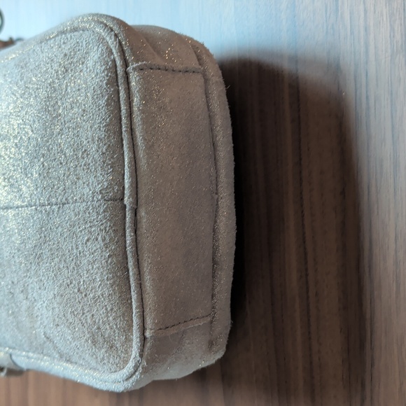 American Leather Co Shimmery Suede Crossbody Bag - Picture 4 of 8